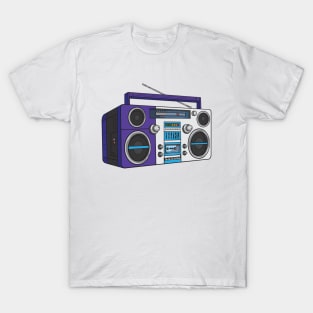 Boombox (Platinum + Blue-Magenta Violet Colorway) Analog / Music T-Shirt